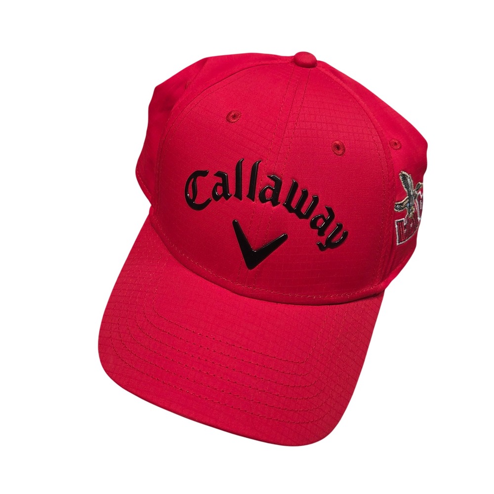 Callaway Liquid Metal Golf‎ Hat Red Ripstop Mallard Creek Embroidered Adjustable